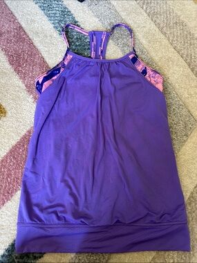 Ivivva Purple Tank with Pink & Navy Racerback Accents